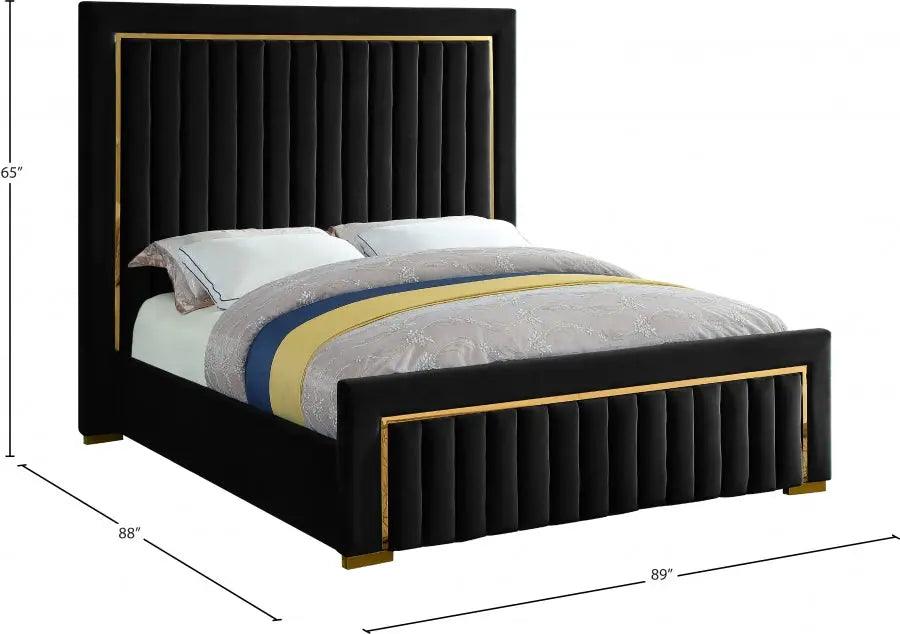 Dolce Velvet Platform Bed - ATL FURNITURE