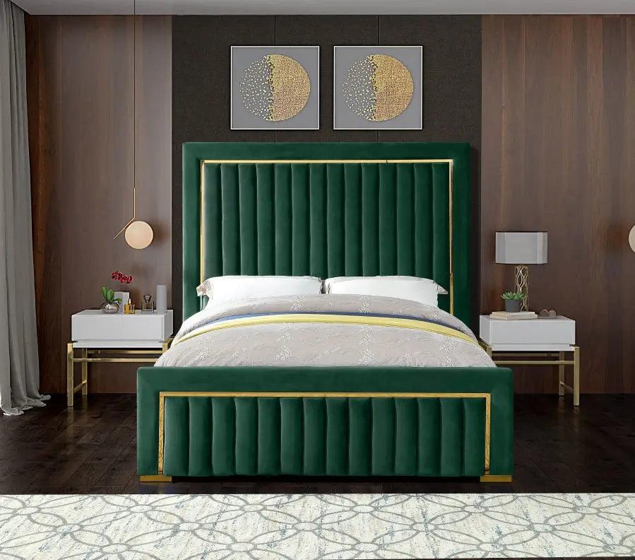 Dolce Velvet Platform Bed - ATL FURNITURE