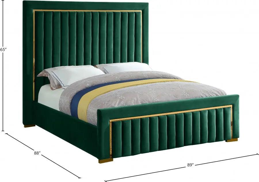 Dolce Velvet Platform Bed - ATL FURNITURE
