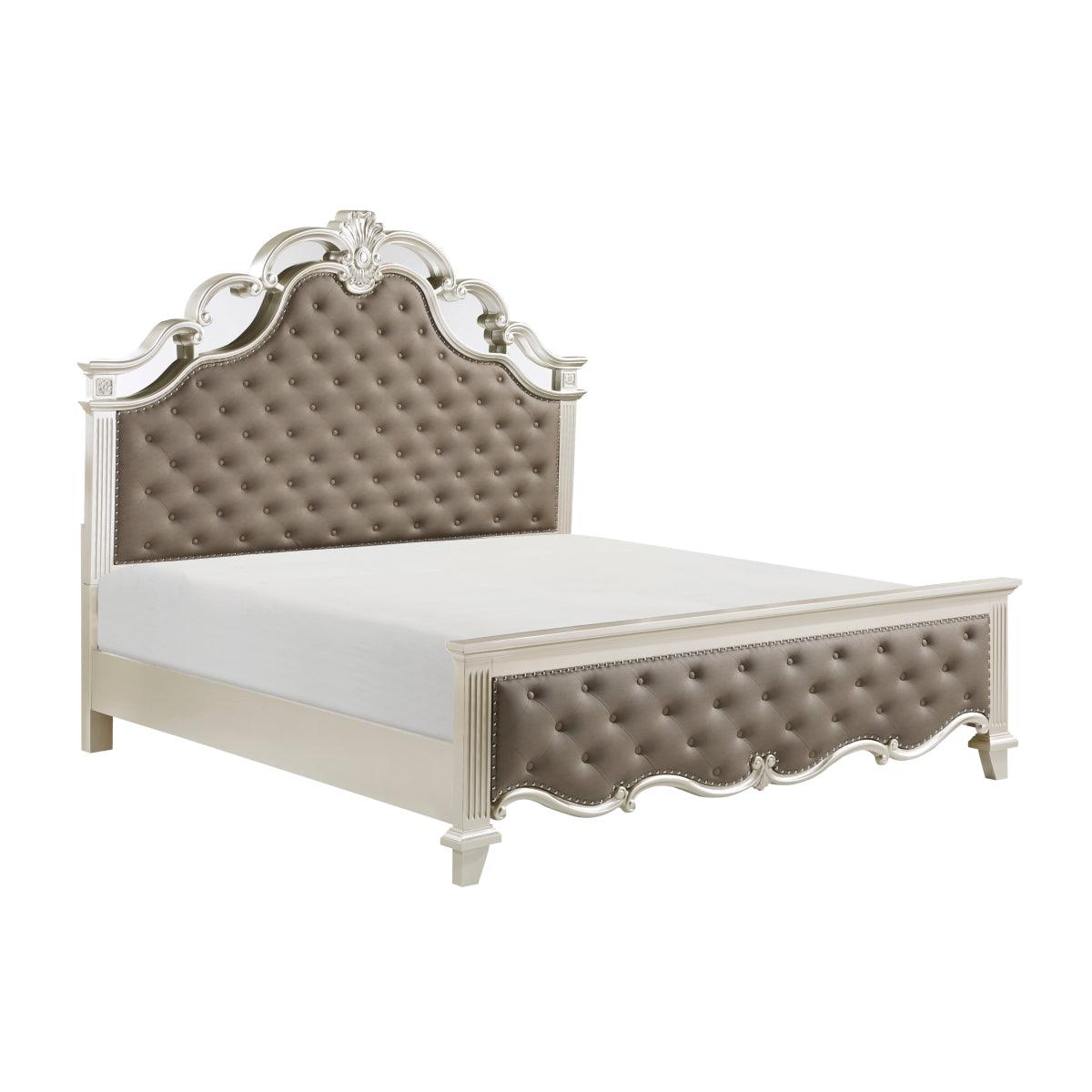 Ever Panel Bed In Champagne By Homelegance - ATL FURNITURE
