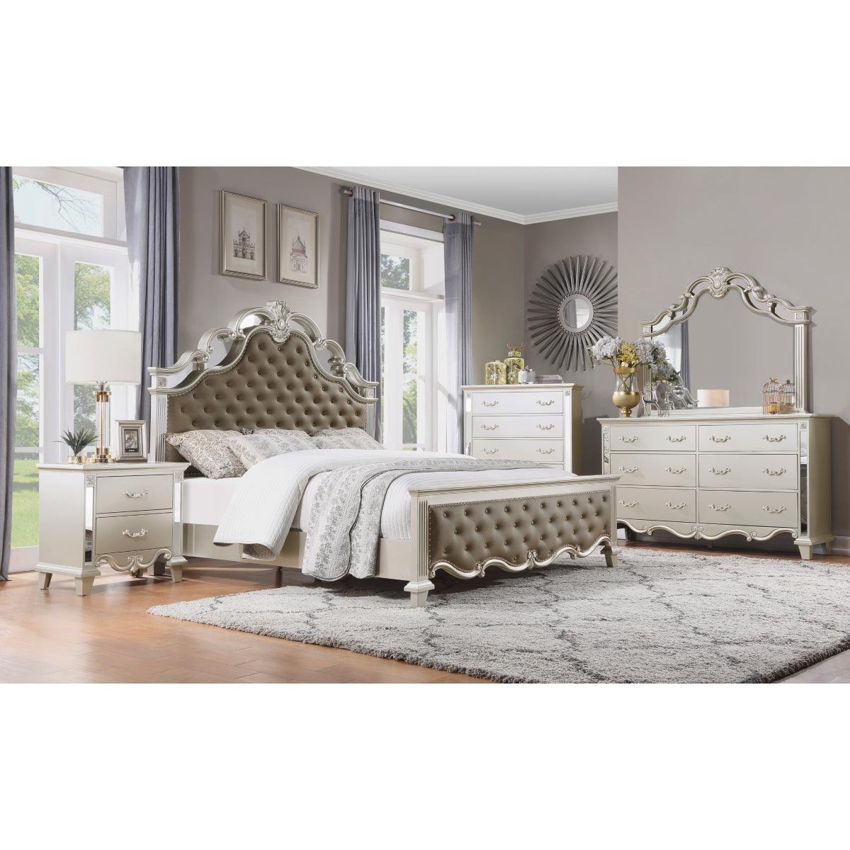 Ever Panel Bed In Champagne By Homelegance - ATL FURNITURE