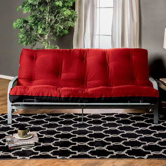 KNOX Red 8" Red/Black Futon Mattress w/ Inner Spring - ATL FURNITURE