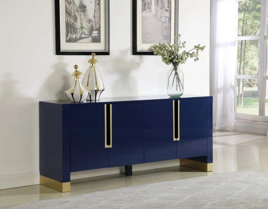 Florence Sideboard / Buffet In Navy Blue Finish - ATL FURNITURE