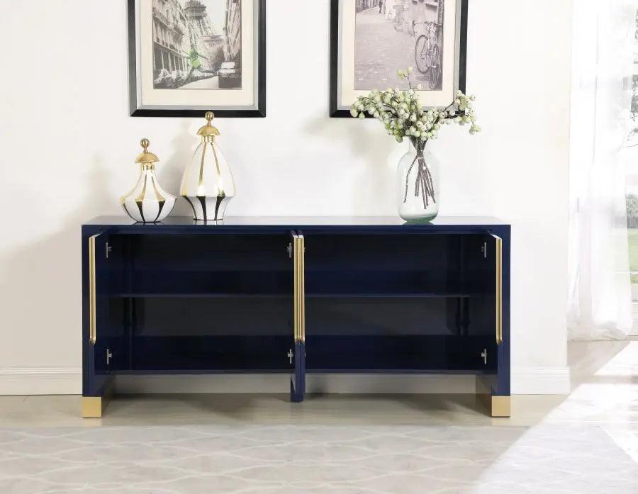 Florence Sideboard / Buffet In Navy Blue Finish - ATL FURNITURE