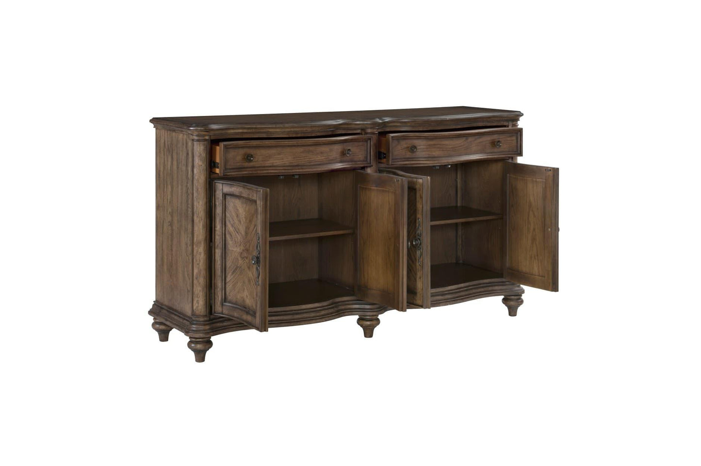 Heath Court Buffet In Brown Oak Traditional By Homelegance - ATL FURNITURE