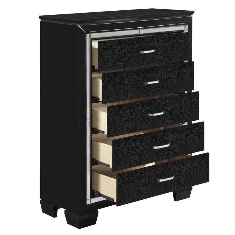 Homelegance Allura Chest In Black 1916Bk-9 - ATL FURNITURE