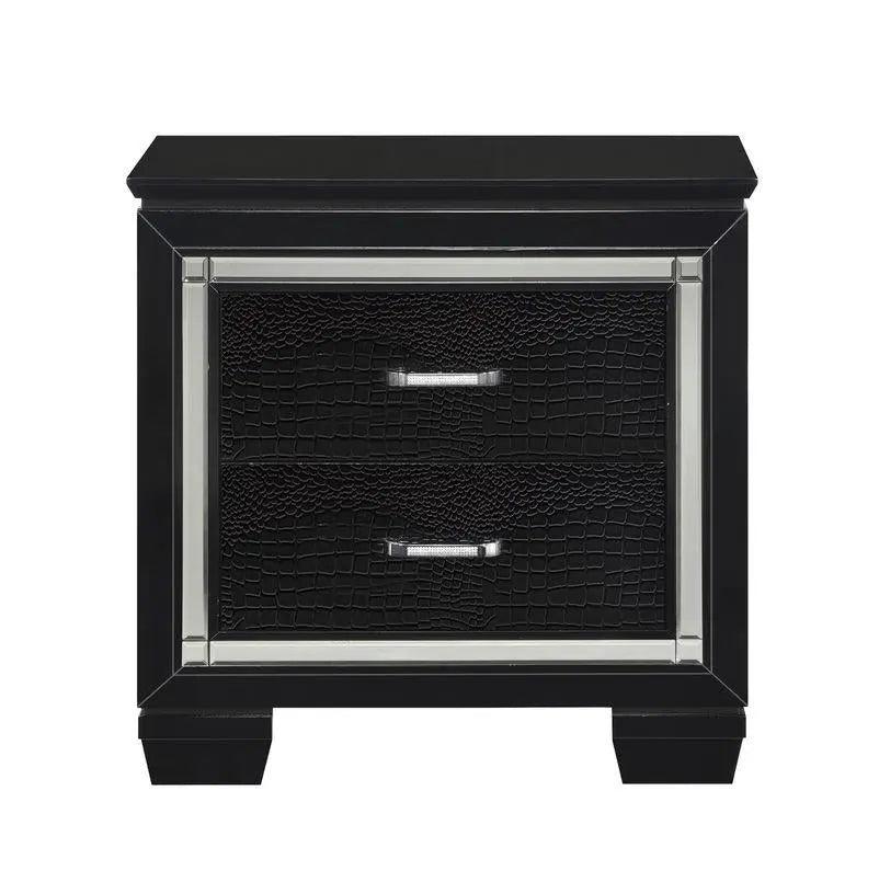 Homelegance Allura Nightstand In Black 1916Bk-4 - ATL FURNITURE