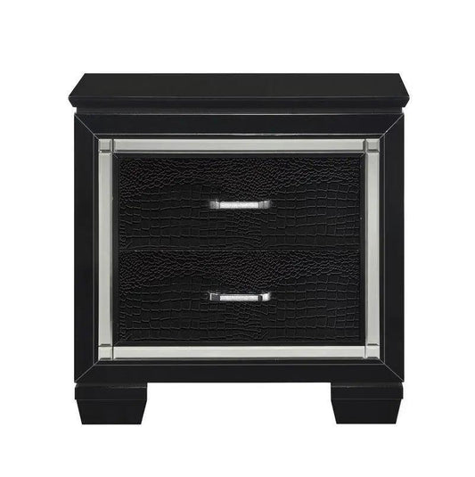 Homelegance Allura Nightstand In Black 1916Bk-4 - ATL FURNITURE