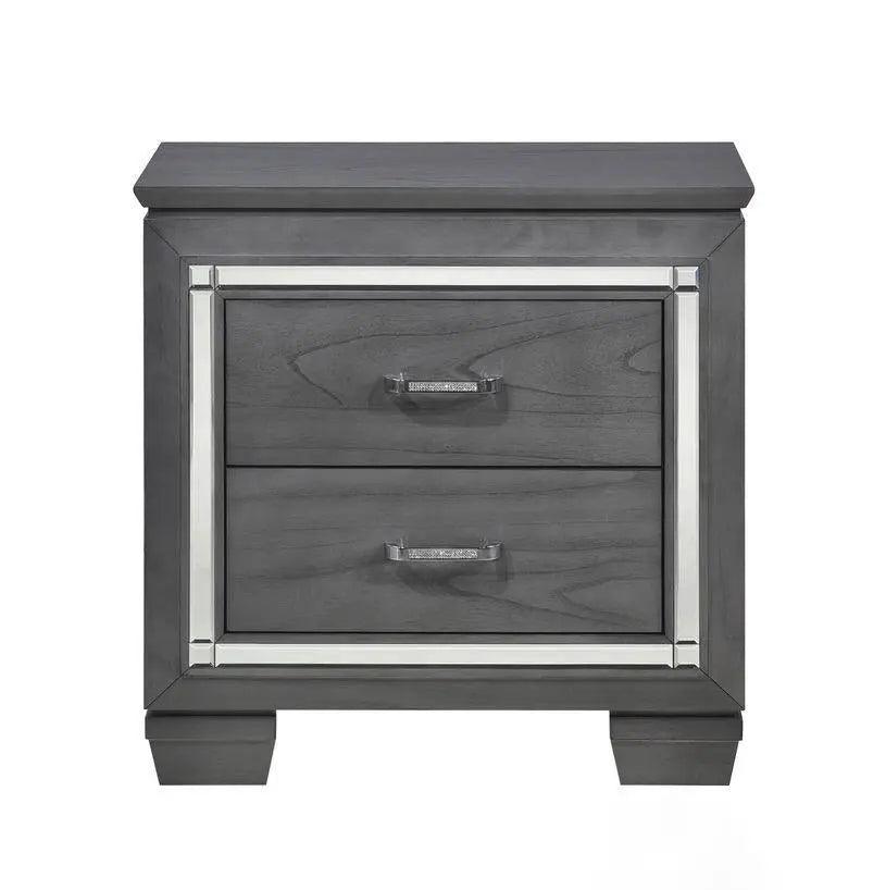 Homelegance Allura Nightstand In Gray 1916Gy-4 - ATL FURNITURE