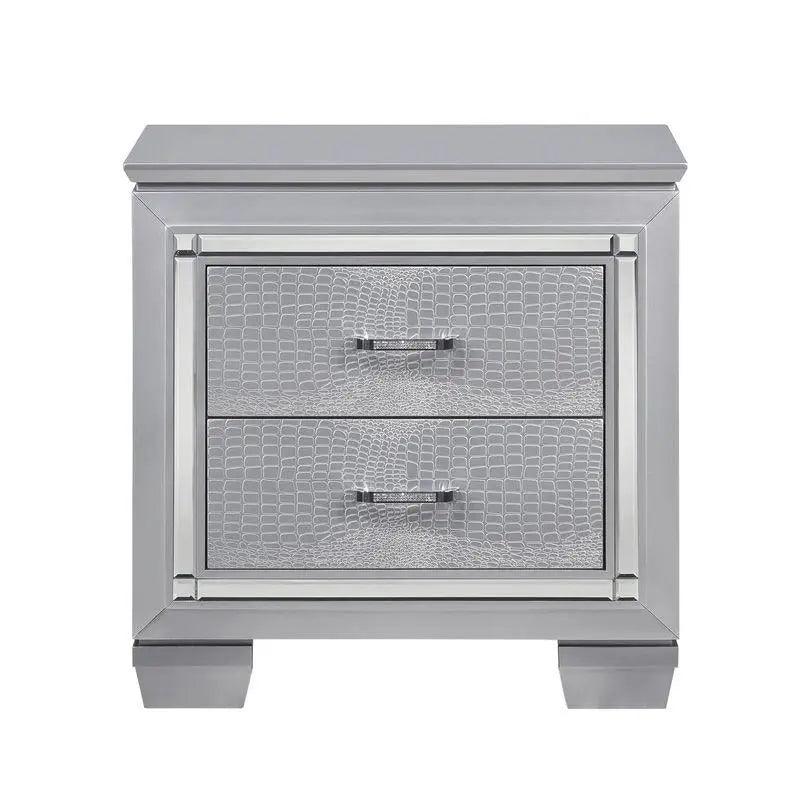 Homelegance Allura Nightstand In Silver 1916-4 - ATL FURNITURE