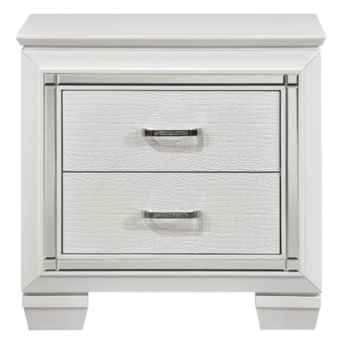 Homelegance Allura Nightstand In White 1916W-4 - ATL FURNITURE