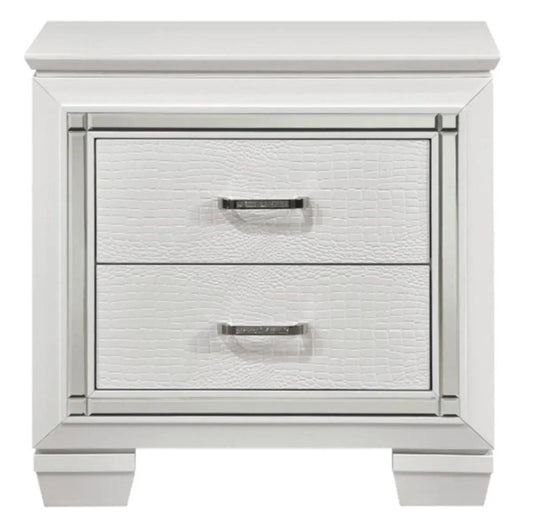 Homelegance Allura Nightstand In White 1916W-4 - ATL FURNITURE