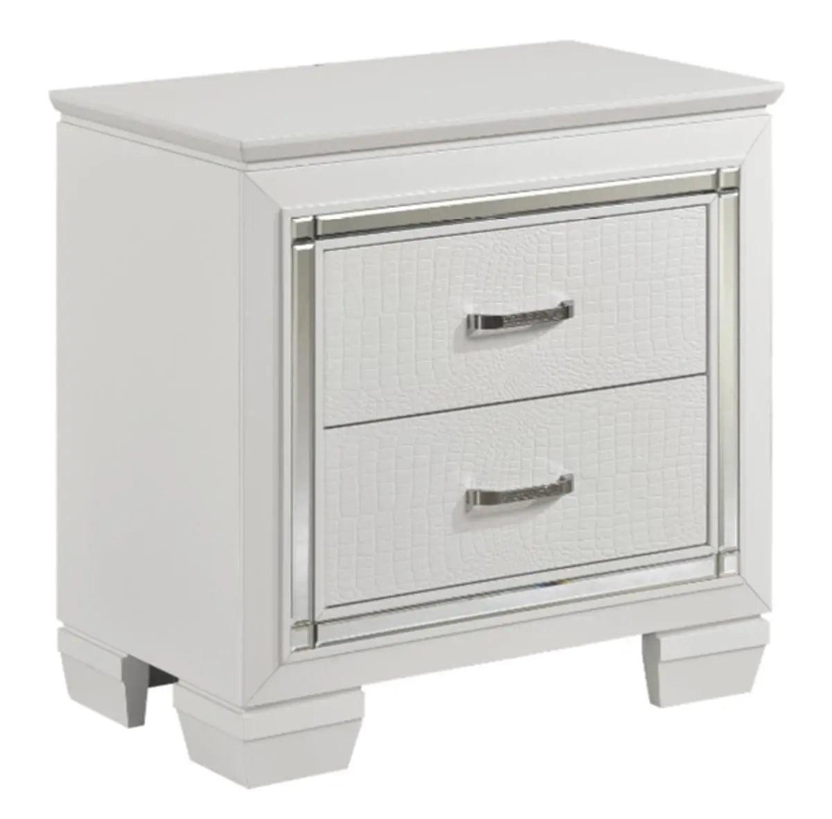 Homelegance Allura Nightstand In White 1916W-4 - ATL FURNITURE