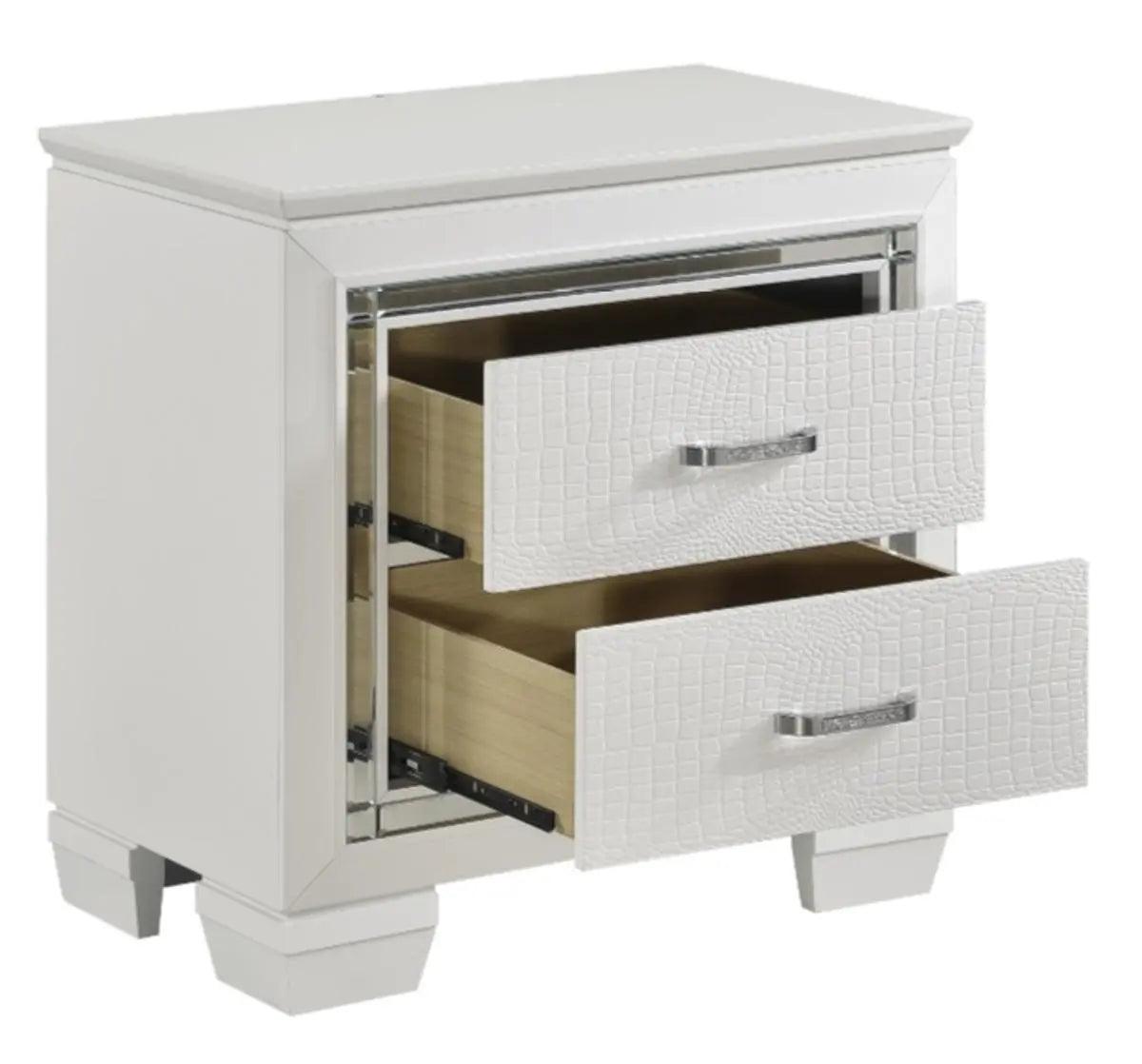 Homelegance Allura Nightstand In White 1916W-4 - ATL FURNITURE