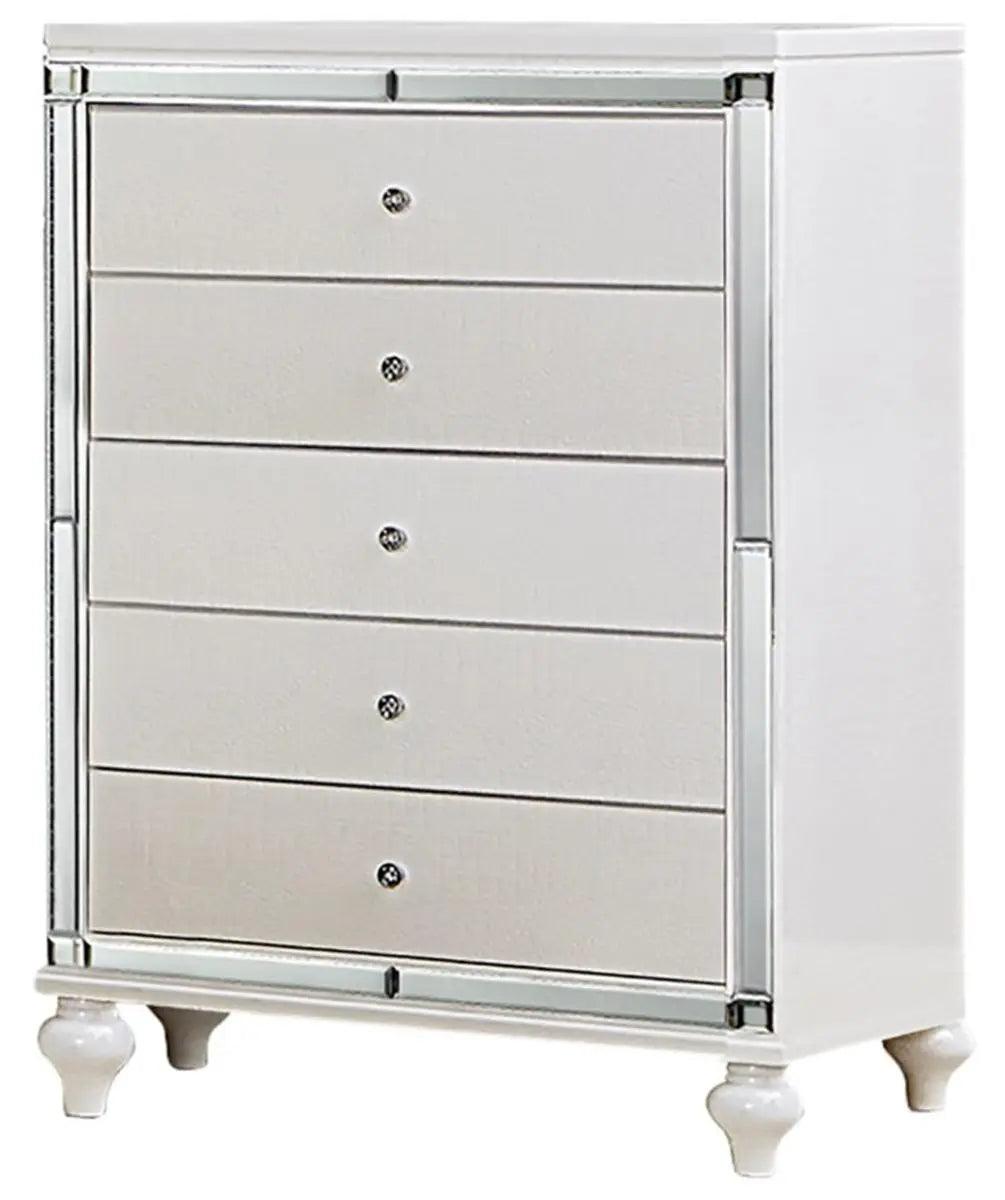 Homelegance Alonza 5 Drawer Chest In White 1845-9 - ATL FURNITURE