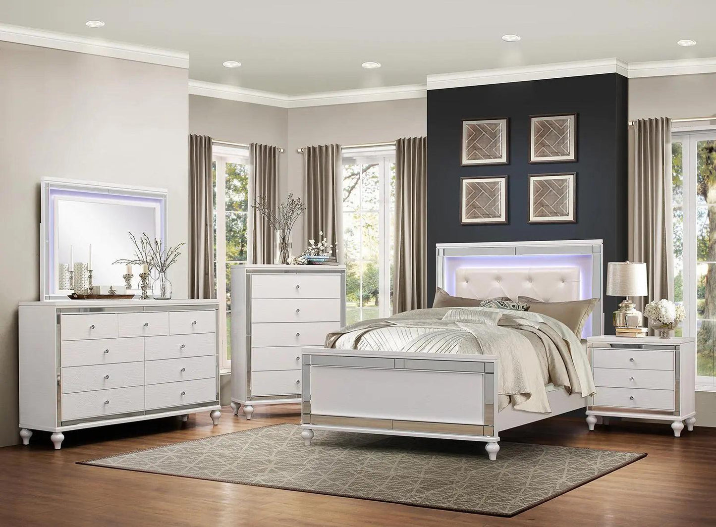 Homelegance Alonza 5 Drawer Chest In White 1845-9 - ATL FURNITURE