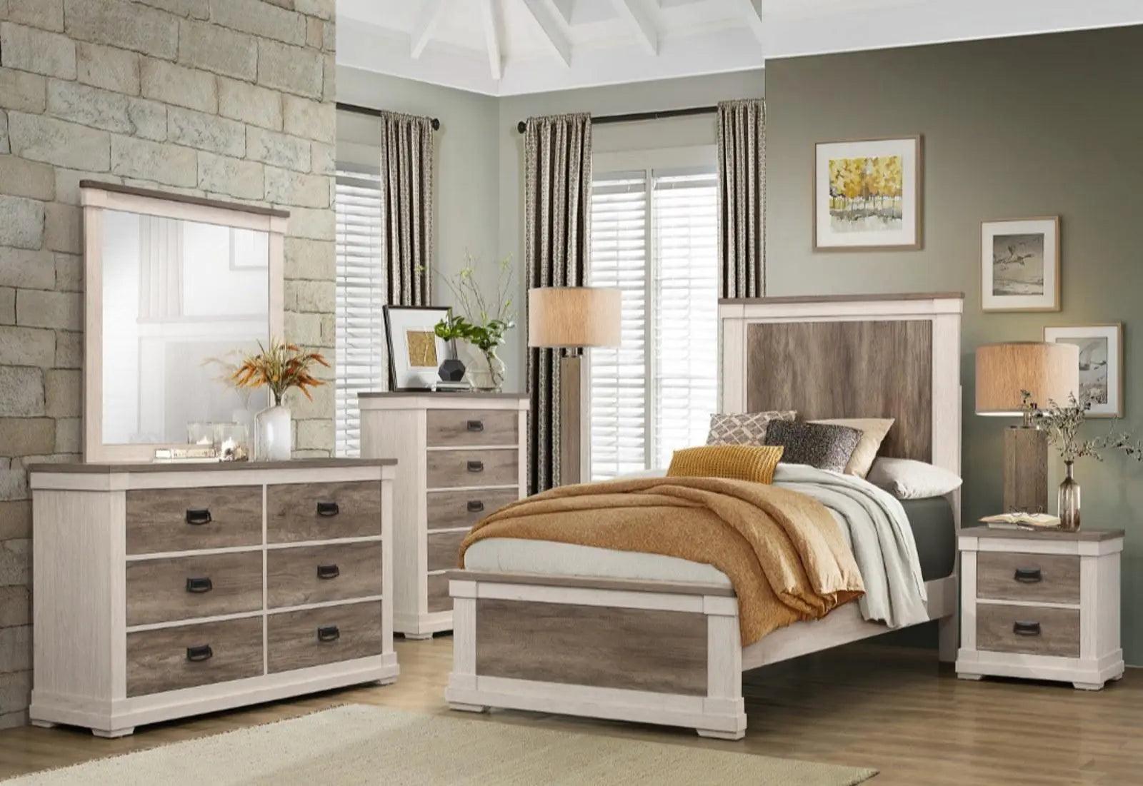 Homelegance Arcadia Chest In White & Weathered Gray 1677-9 - ATL FURNITURE