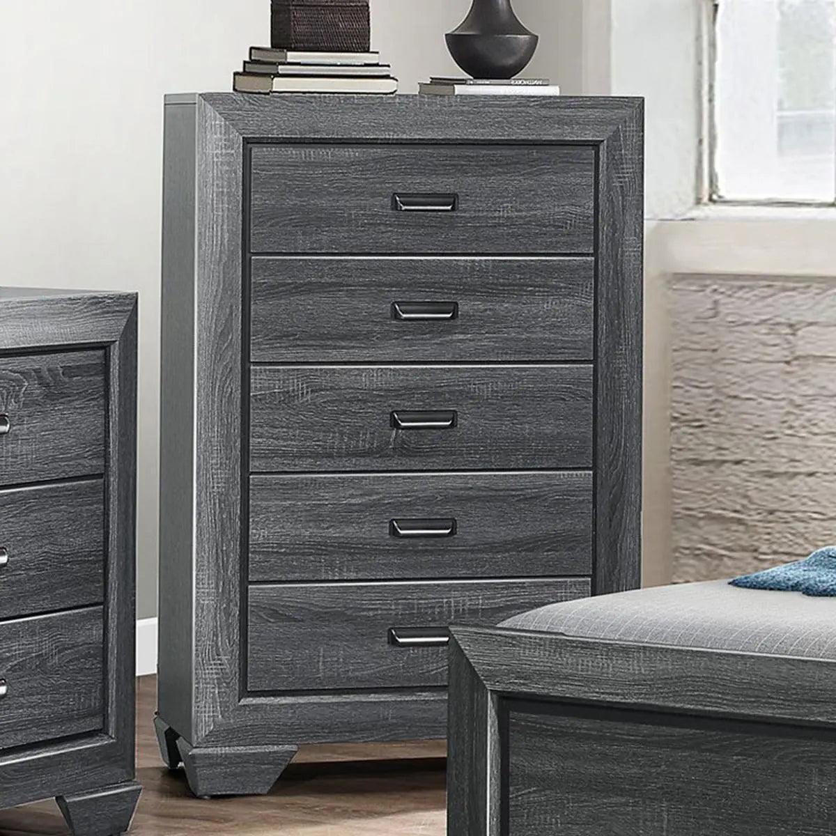 Homelegance Beechnut 5 Drawer Chest In Gray 1904Gy-9 - ATL FURNITURE