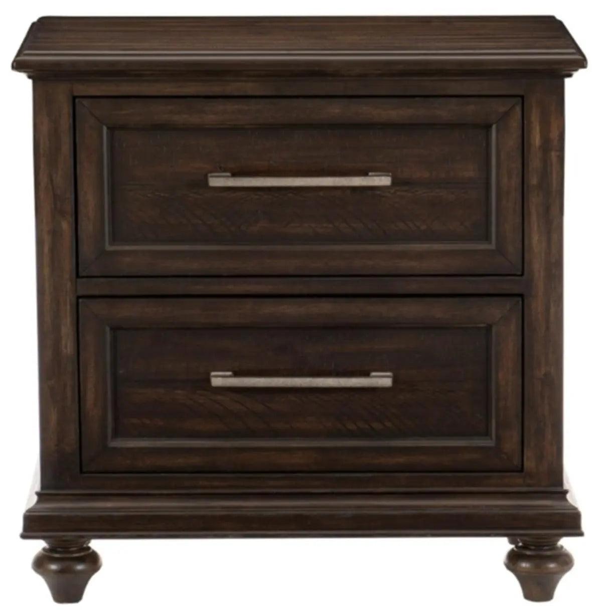 Homelegance Cardona Nightstand In Driftwood Charcoal 1689-4 - ATL FURNITURE