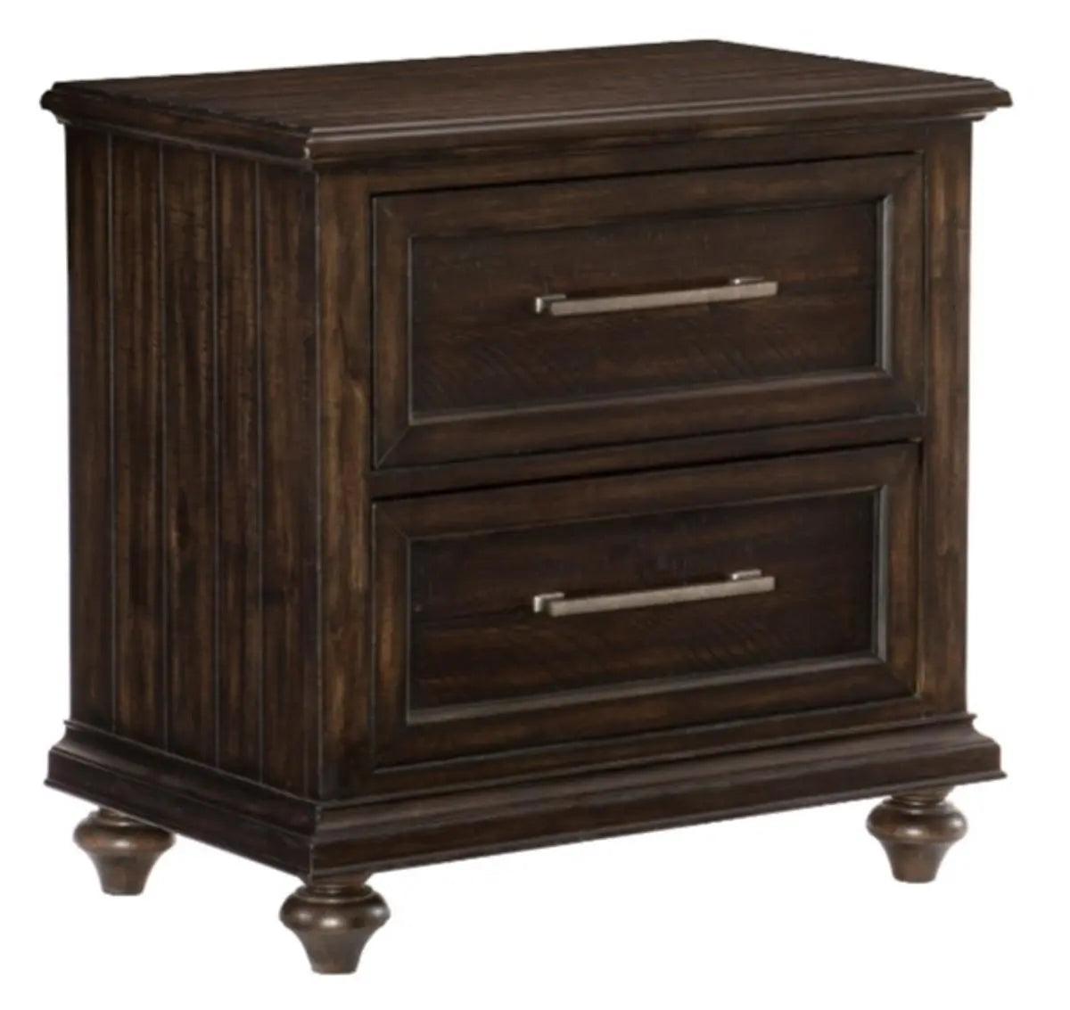 Homelegance Cardona Nightstand In Driftwood Charcoal 1689-4 - ATL FURNITURE