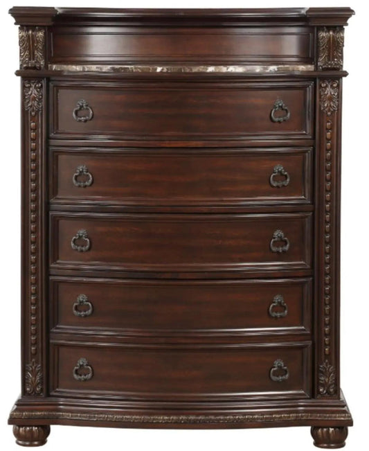 Homelegance Cavalier Chest In Dark Cherry 1757-9 - ATL FURNITURE