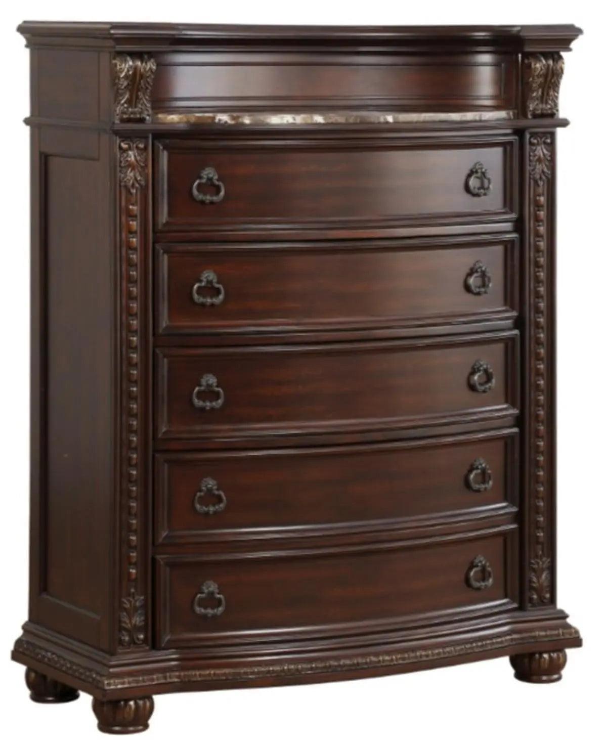 Homelegance Cavalier Chest In Dark Cherry 1757-9 - ATL FURNITURE