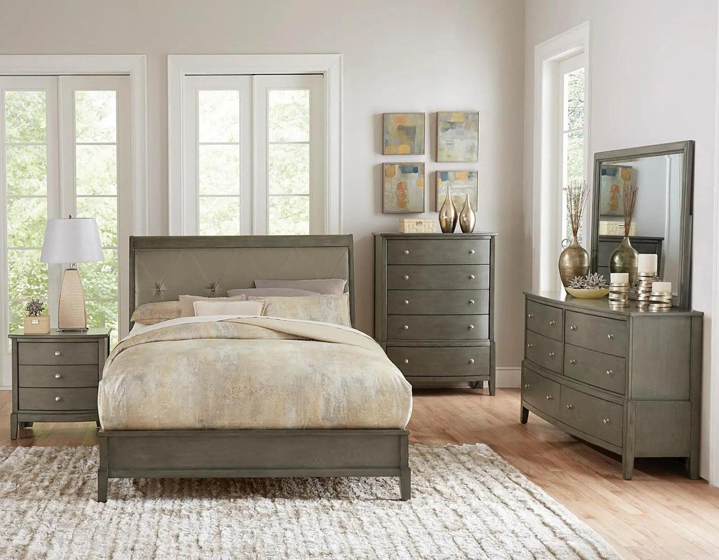 Homelegance Cotterill 5 Drawer Chest In Gray 1730Gy-9 - ATL FURNITURE