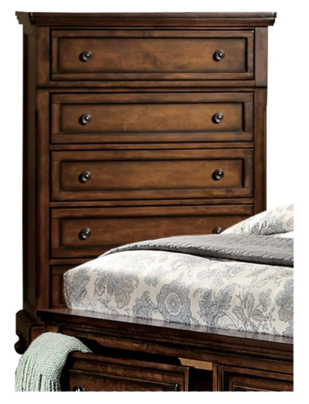 Homelegance Cumberland Chest In Brown Cherry 2159-9 - ATL FURNITURE