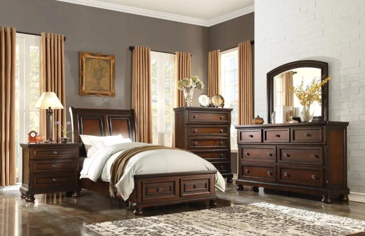 Homelegance Cumberland Chest In Brown Cherry 2159-9 - ATL FURNITURE