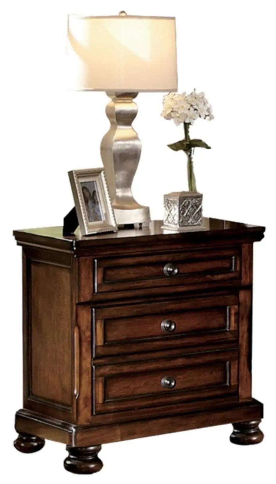 Homelegance Cumberland Nightstand In Brown Cherry 2159-4 - ATL FURNITURE