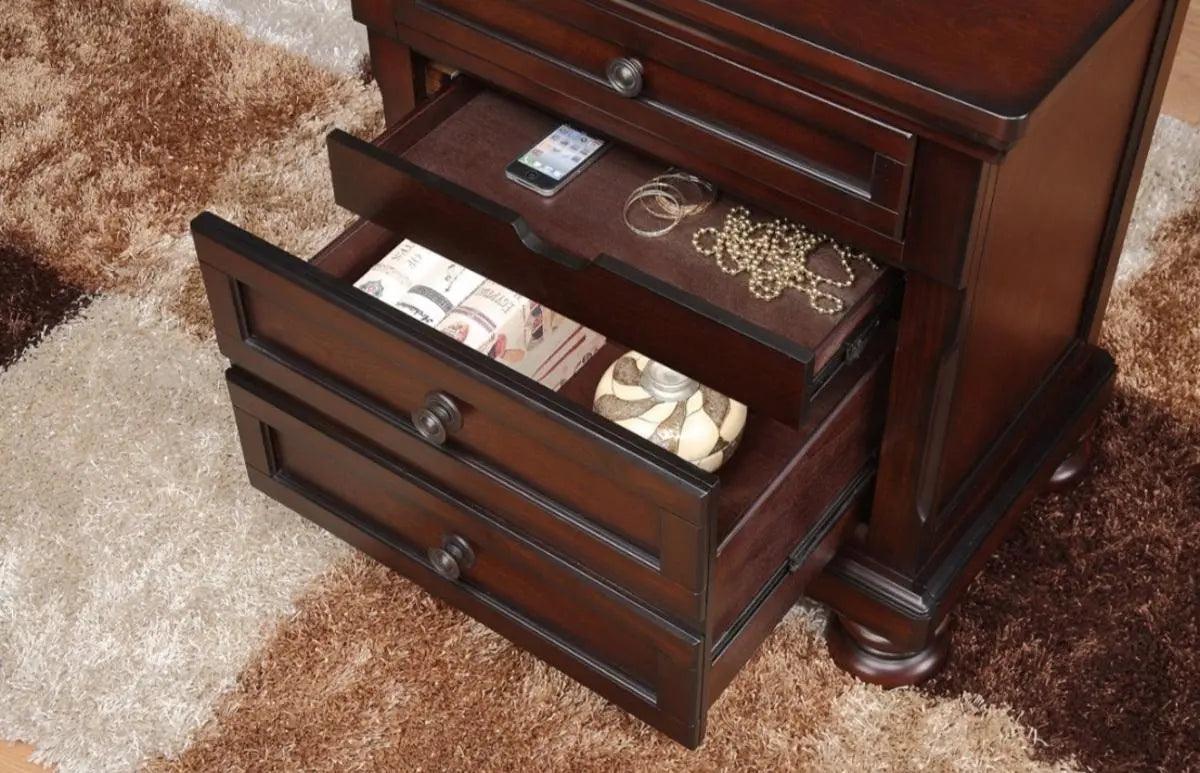 Homelegance Cumberland Nightstand In Brown Cherry 2159-4 - ATL FURNITURE