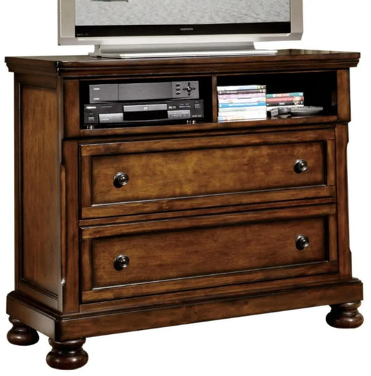 Homelegance Cumberland Tv Chest In Brown Cherry 2159-11 - ATL FURNITURE