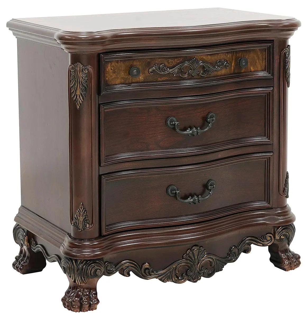 Homelegance Deryn Park 3 Drawer Nightstand  In Cherry 2243-4 - ATL FURNITURE