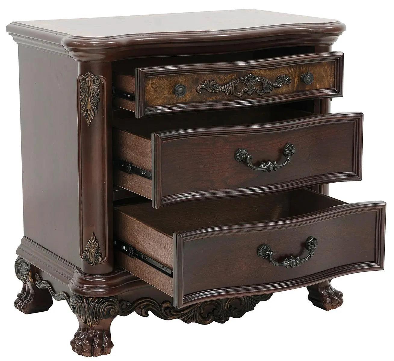 Homelegance Deryn Park 3 Drawer Nightstand  In Cherry 2243-4 - ATL FURNITURE