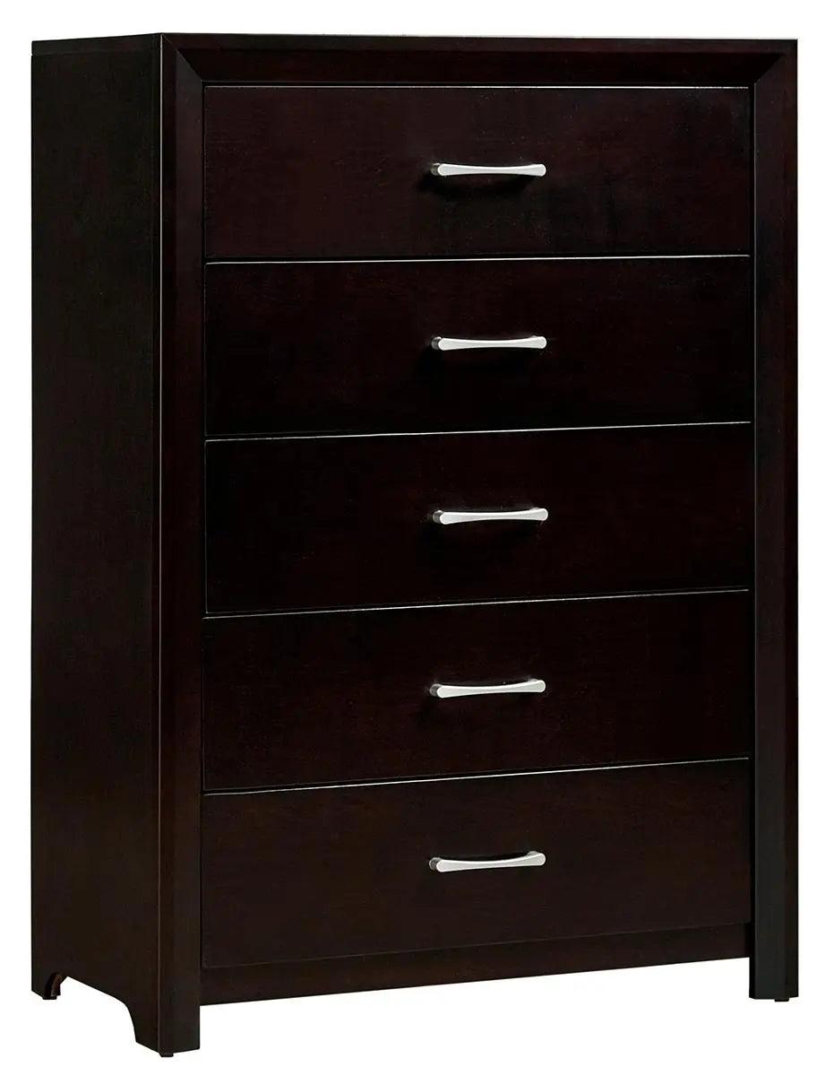 Homelegance Edina 5 Drawer Chest In Espresso-Hinted Cherry 2145-9 - ATL FURNITURE