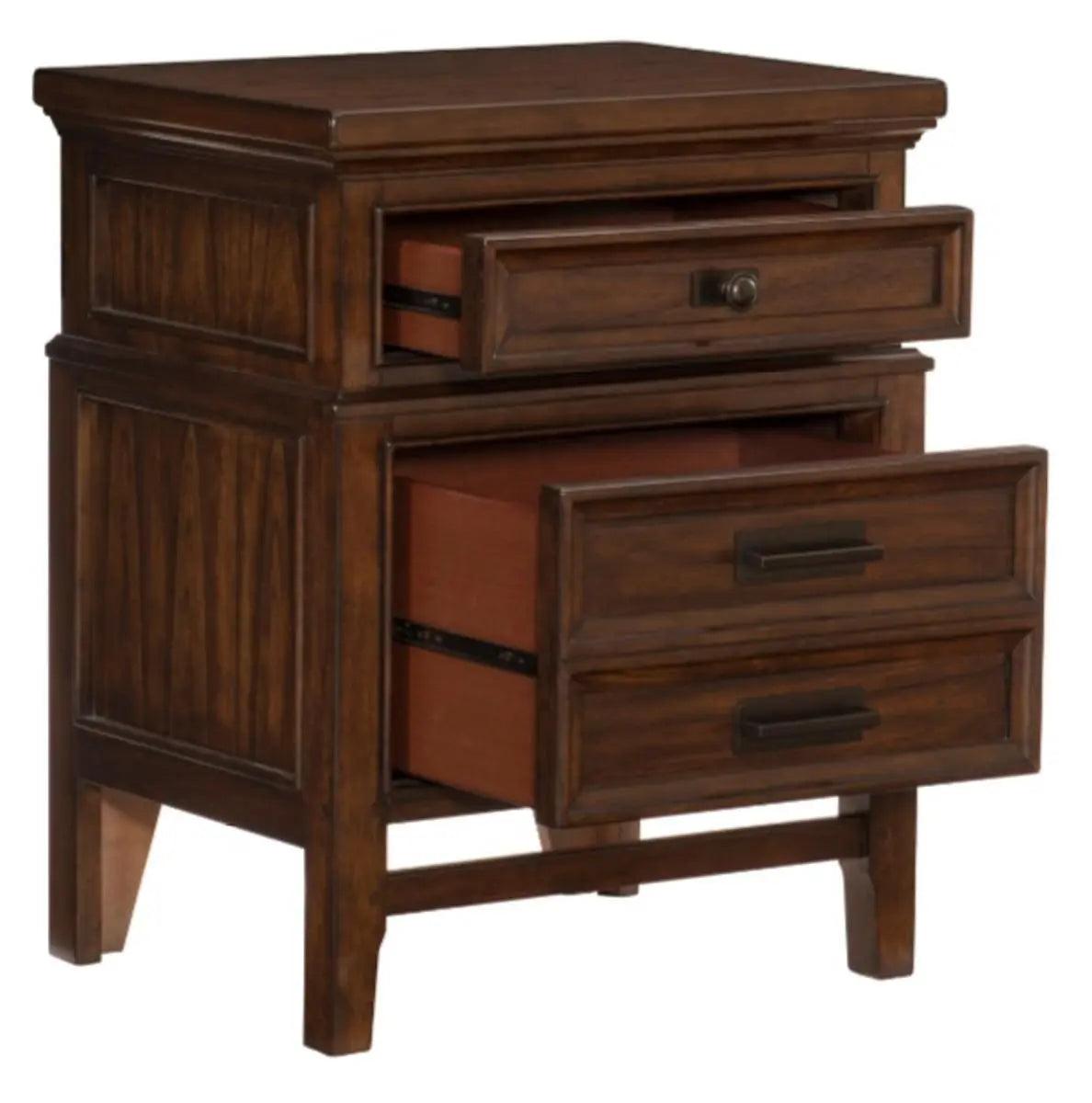 Homelegance Frazier Nightstand In Dark Cherry 1649-4 - ATL FURNITURE