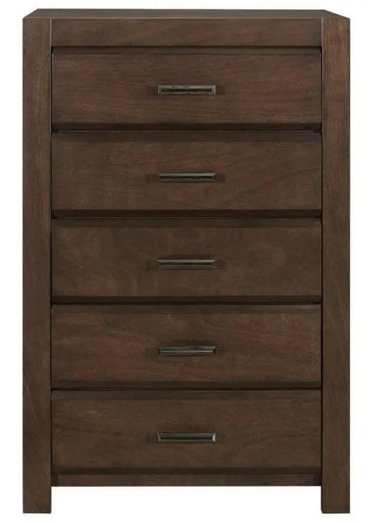 Homelegance Furniture Erwan 5 Drawer Chest In Dark Walnut 1961-9 - ATL FURNITURE