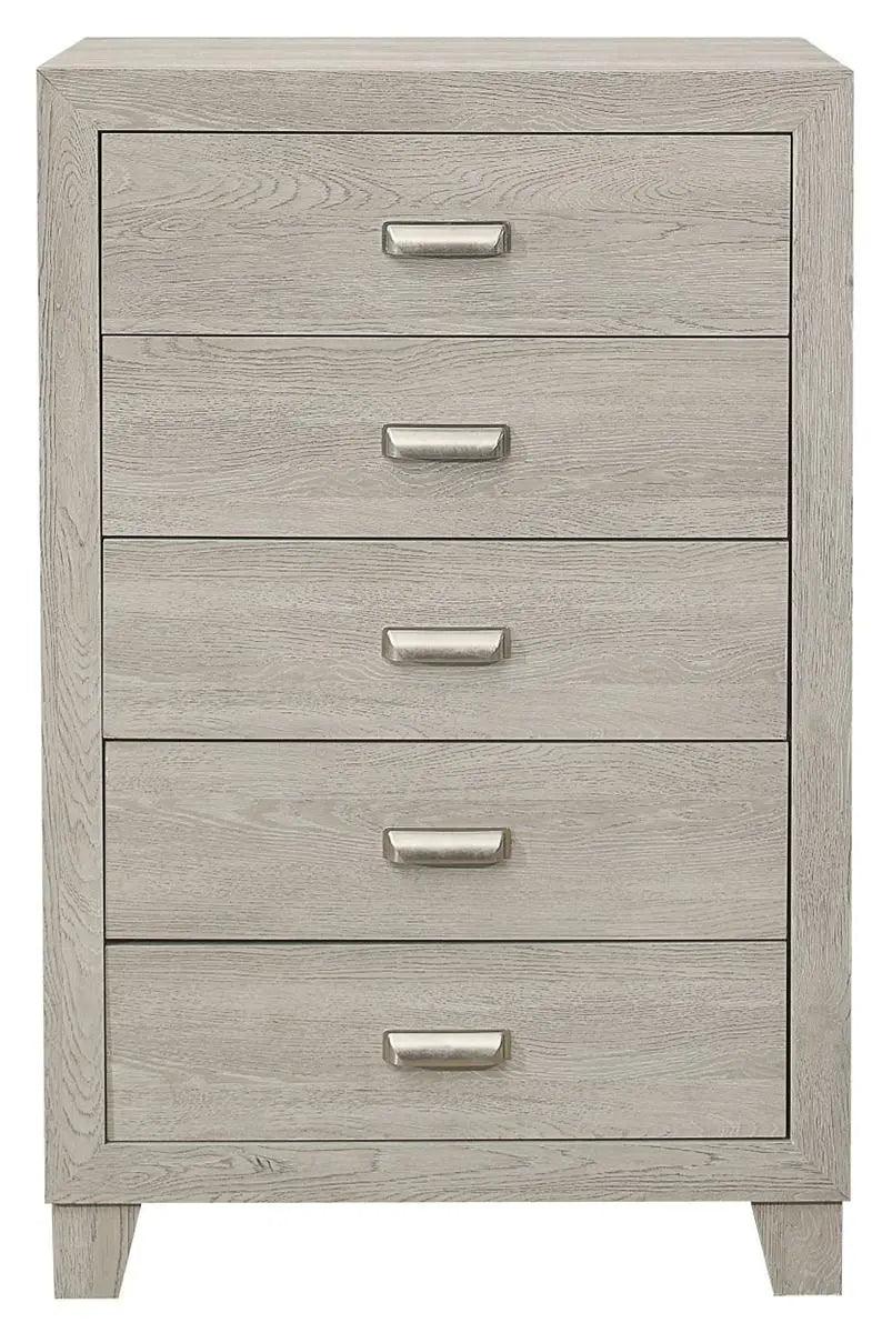 Homelegance Furniture Quinby 5 Drawer Chest In Light Brown 1525-9 - ATL FURNITURE