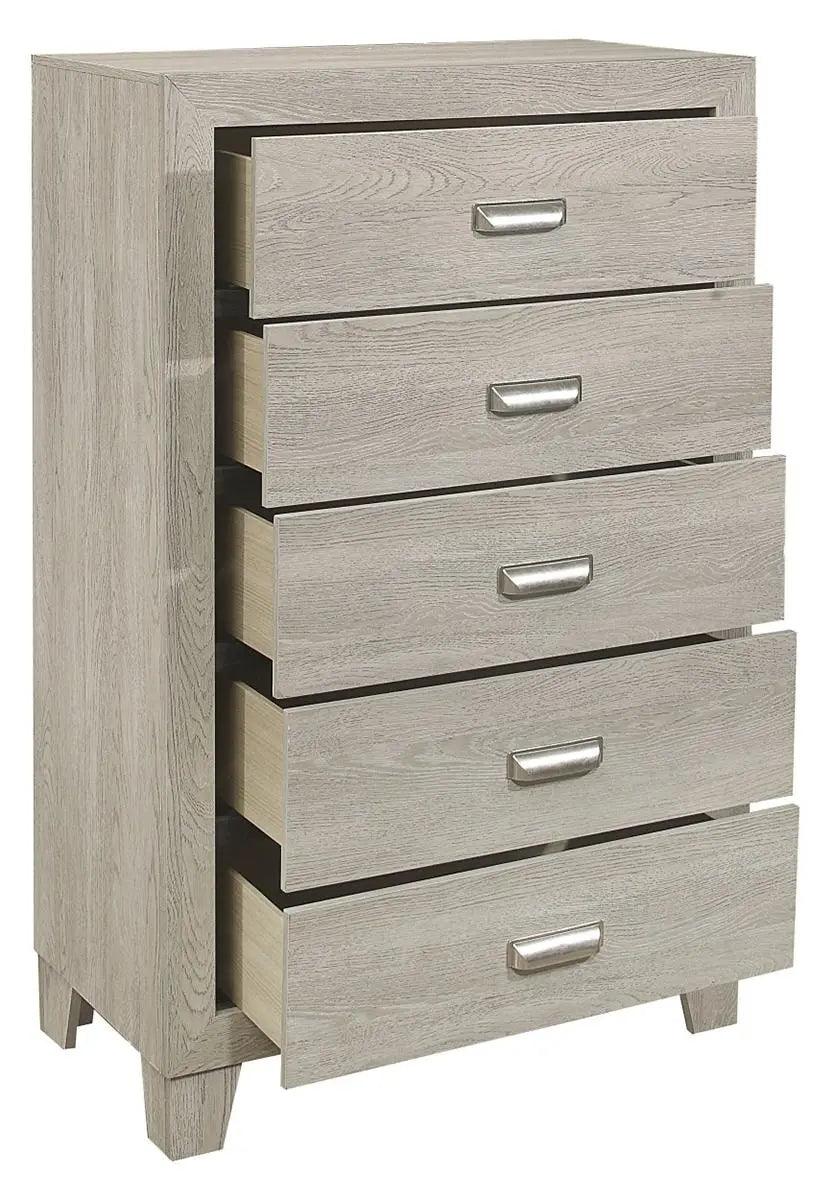 Homelegance Furniture Quinby 5 Drawer Chest In Light Brown 1525-9 - ATL FURNITURE