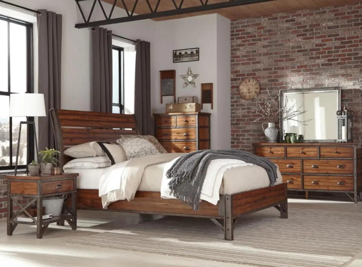 Homelegance Holverson Chest In Rustic Brown & Gunmetal 1715-9 - ATL FURNITURE