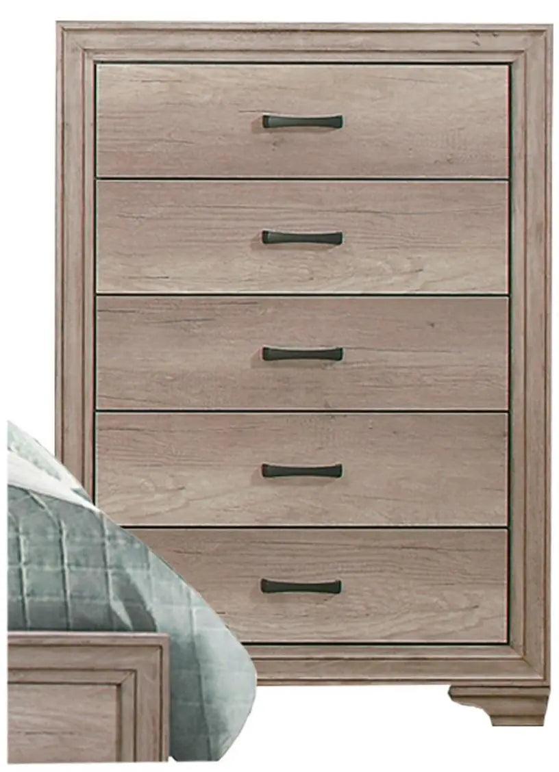 Homelegance Lonan 5 Drawer Chest In Natural 1955-9 - ATL FURNITURE