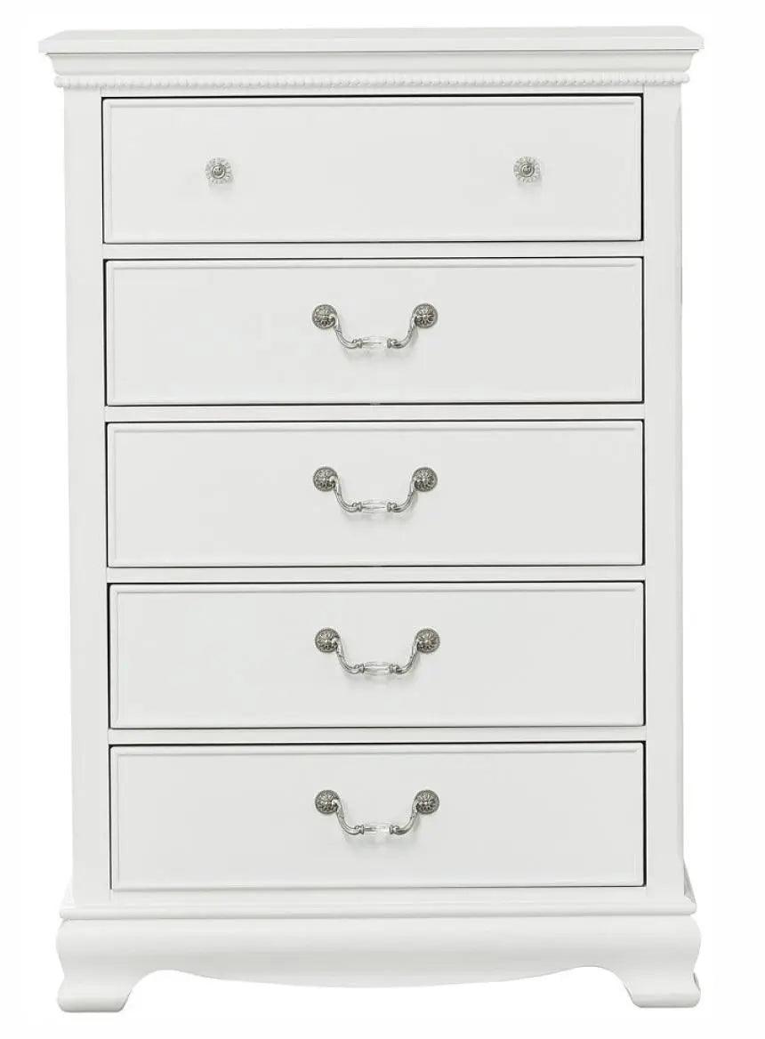 Homelegance Lucida 5 Drawer Chest In White 2039W-9 - ATL FURNITURE