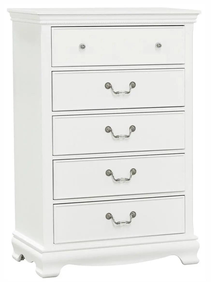 Homelegance Lucida 5 Drawer Chest In White 2039W-9 - ATL FURNITURE