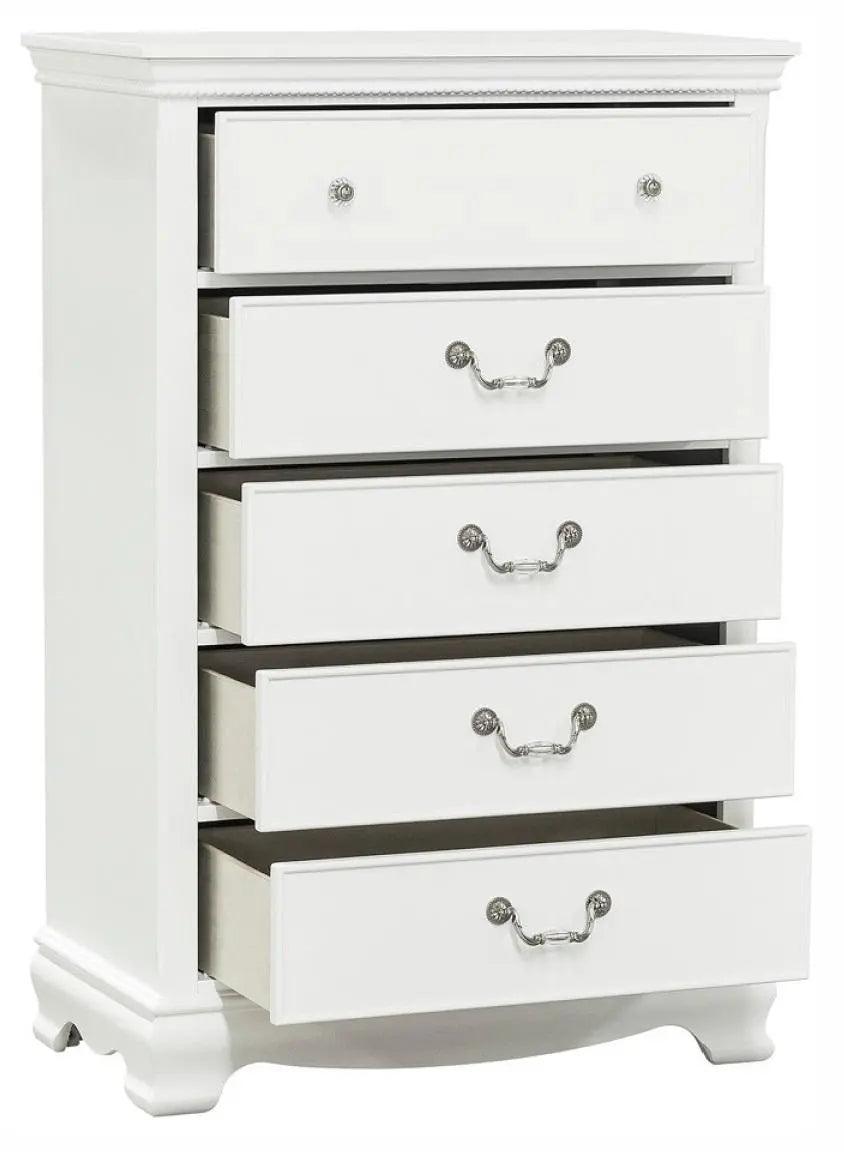 Homelegance Lucida 5 Drawer Chest In White 2039W-9 - ATL FURNITURE