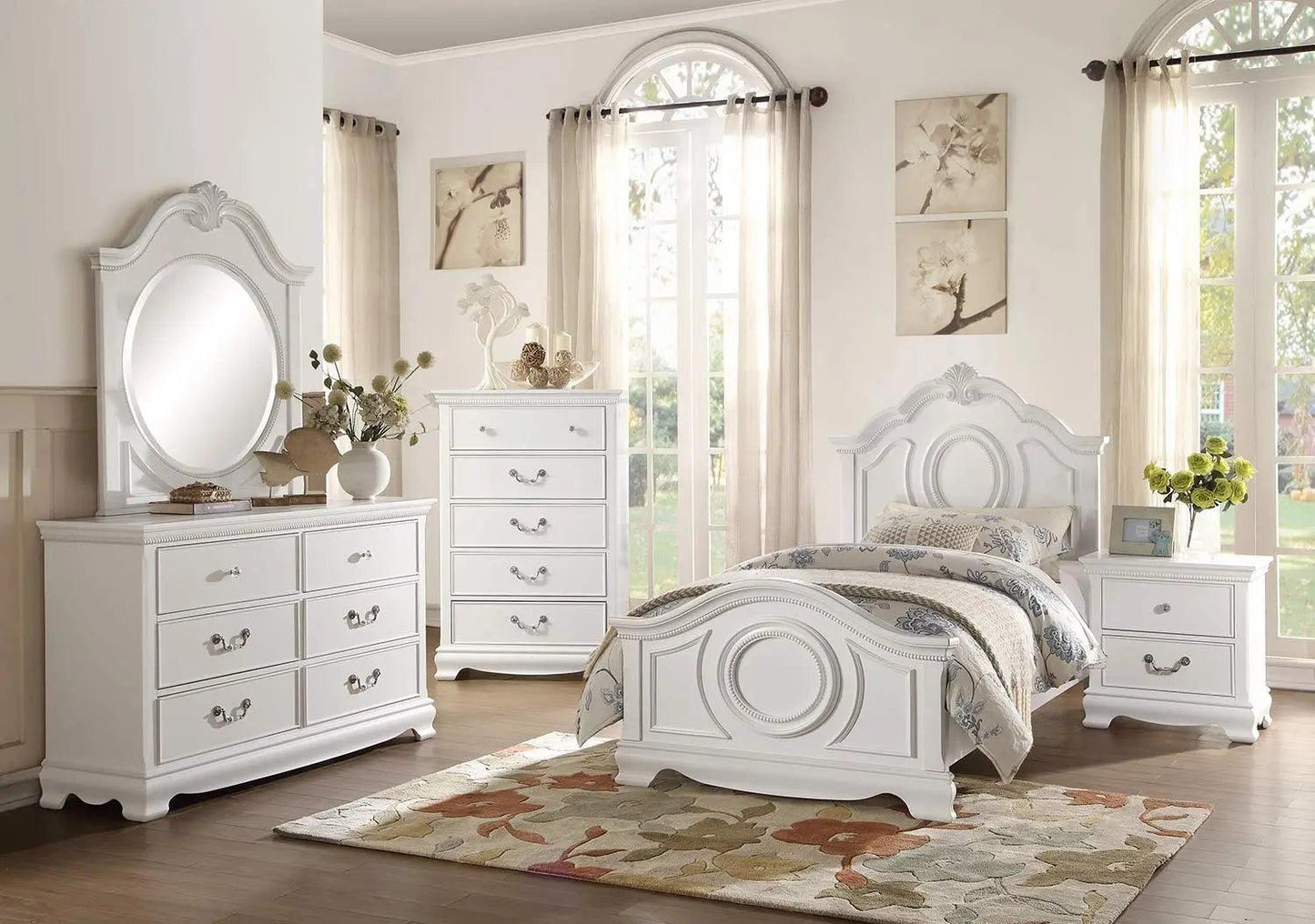 Homelegance Lucida 5 Drawer Chest In White 2039W-9 - ATL FURNITURE