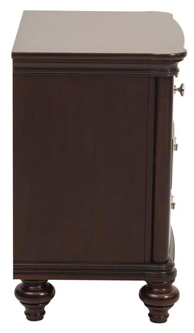 Homelegance Marston 3 Drawer Nightstand In Dark Cherry 2615Dc-4 - ATL FURNITURE