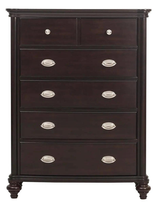 Homelegance Marston 5 Drawer Chest In Dark Cherry 2615Dc-9 - ATL FURNITURE