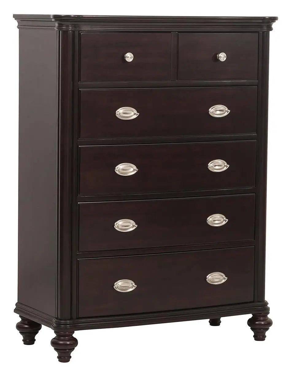 Homelegance Marston 5 Drawer Chest In Dark Cherry 2615Dc-9 - ATL FURNITURE