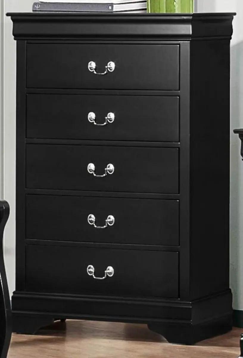 Homelegance Mayville 5 Drawer Chest In Black 2147Bk-9 - ATL FURNITURE