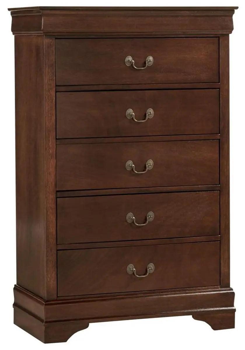 Homelegance Mayville 5 Drawer Chest In Brown Cherry 2147-9 - ATL FURNITURE